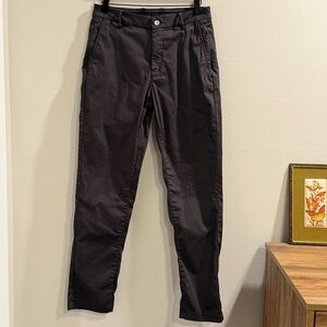 Birddogs 30x30 Dark Gray Stretch Khaki Slim Fit Lined Performance Pants Stretch